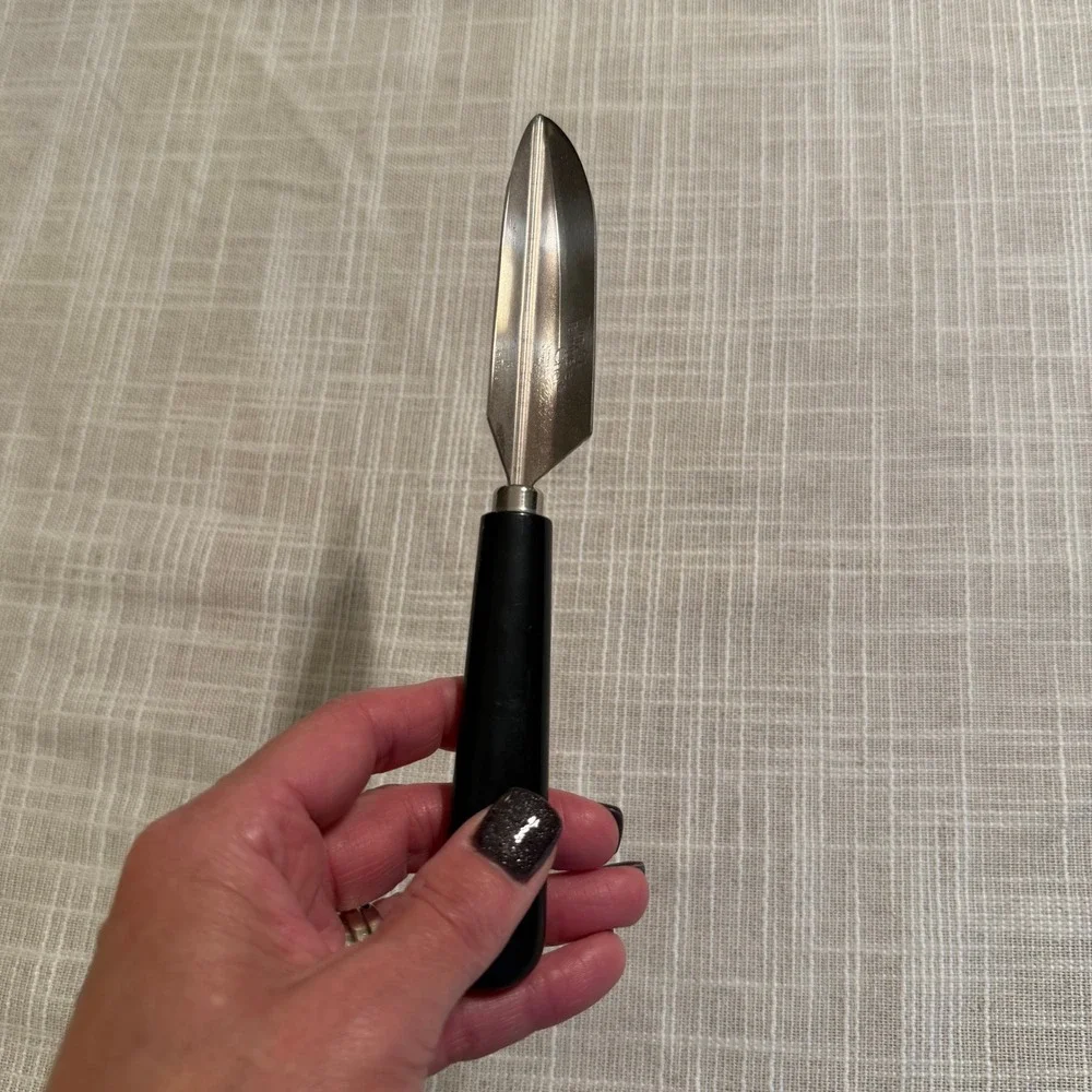 The Pampered Chef Quikut Paring Knife Stainless Steel Black Handle 8 Inch